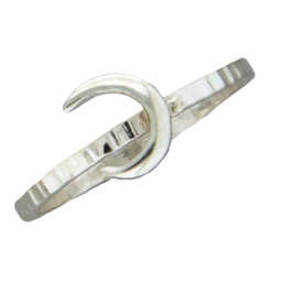 Cross Peened Wire Charm Ring