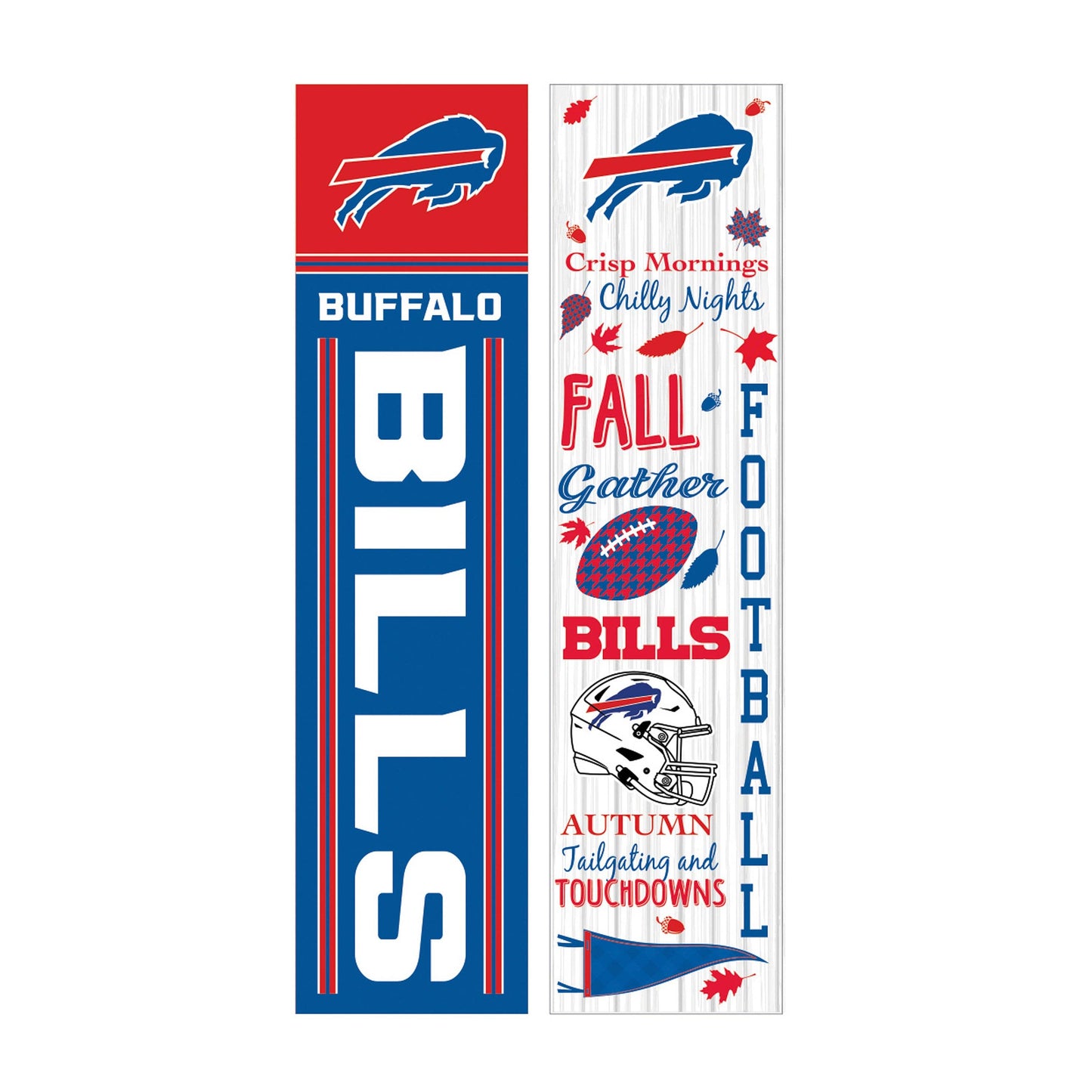 47" Double Sided Leaner, Buffalo Bills, Fall Seasonal