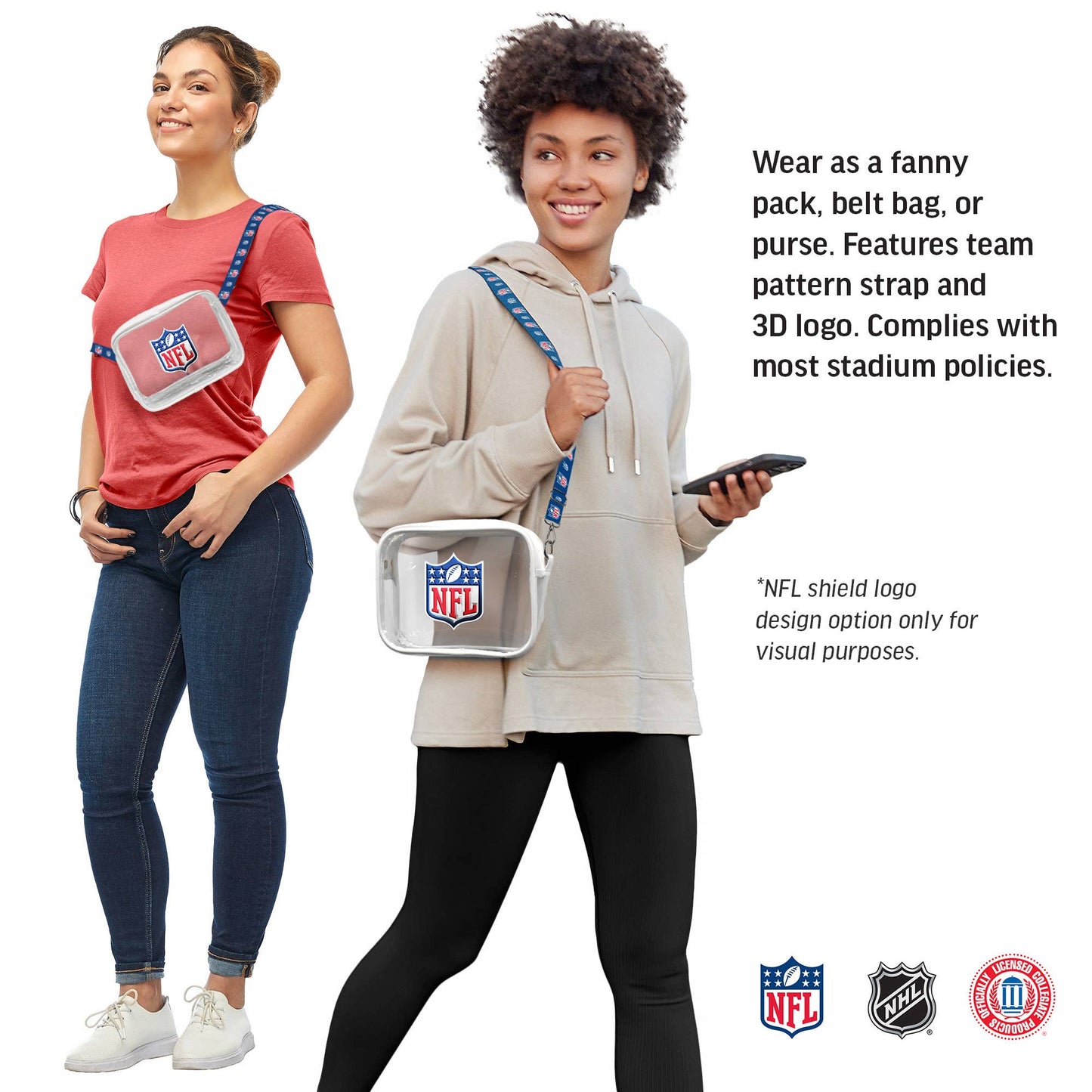 NFL Buffalo Bills Clear Fanny Fan Purse