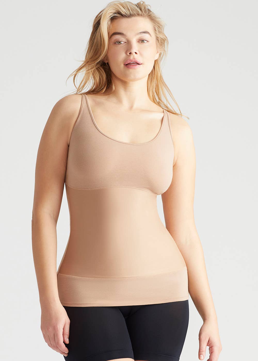 Alice Yummie Tummie® 3-Panel Shaping Tank: Almond / XL