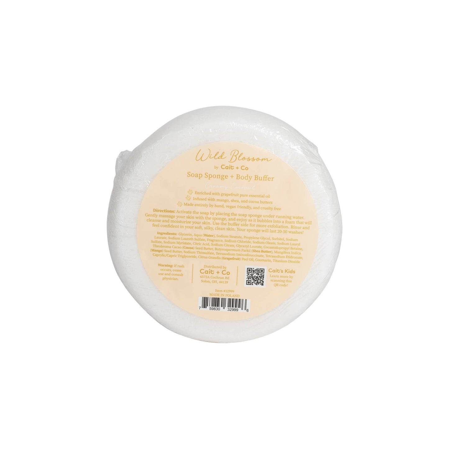 Wild Blossom Soap Infused Body Buffer-Creamy Coconut