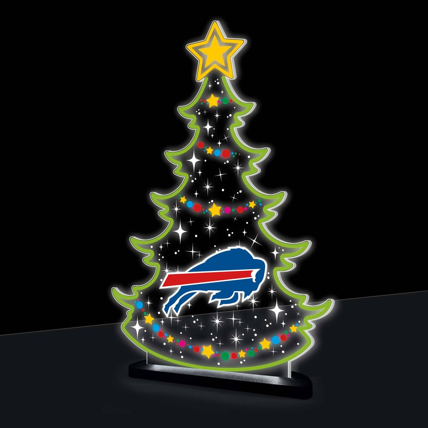 Buffalo Bills NFL Football Holiday Tree Desklite LED Decor