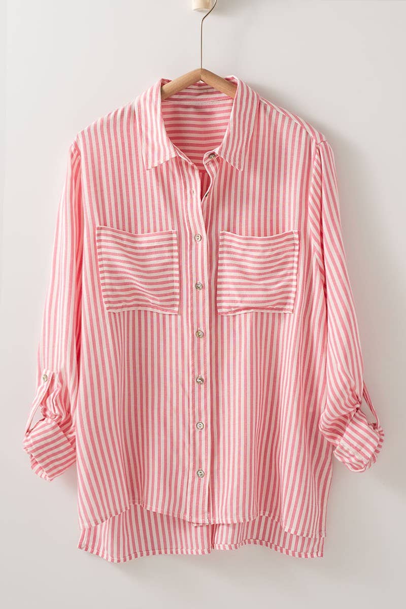 STRIPE BUTTON DOWN SHIRT