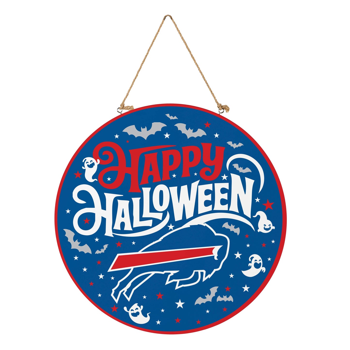 Buffalo Bills Halloween Round Door Décor with Hanging Rope,