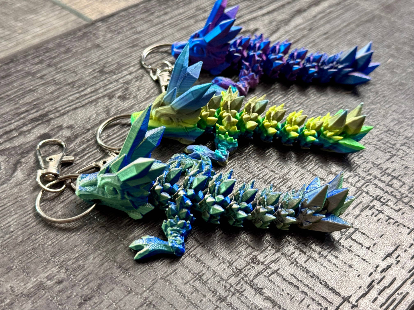 Crystal Dragon Keychain - 3D Printed