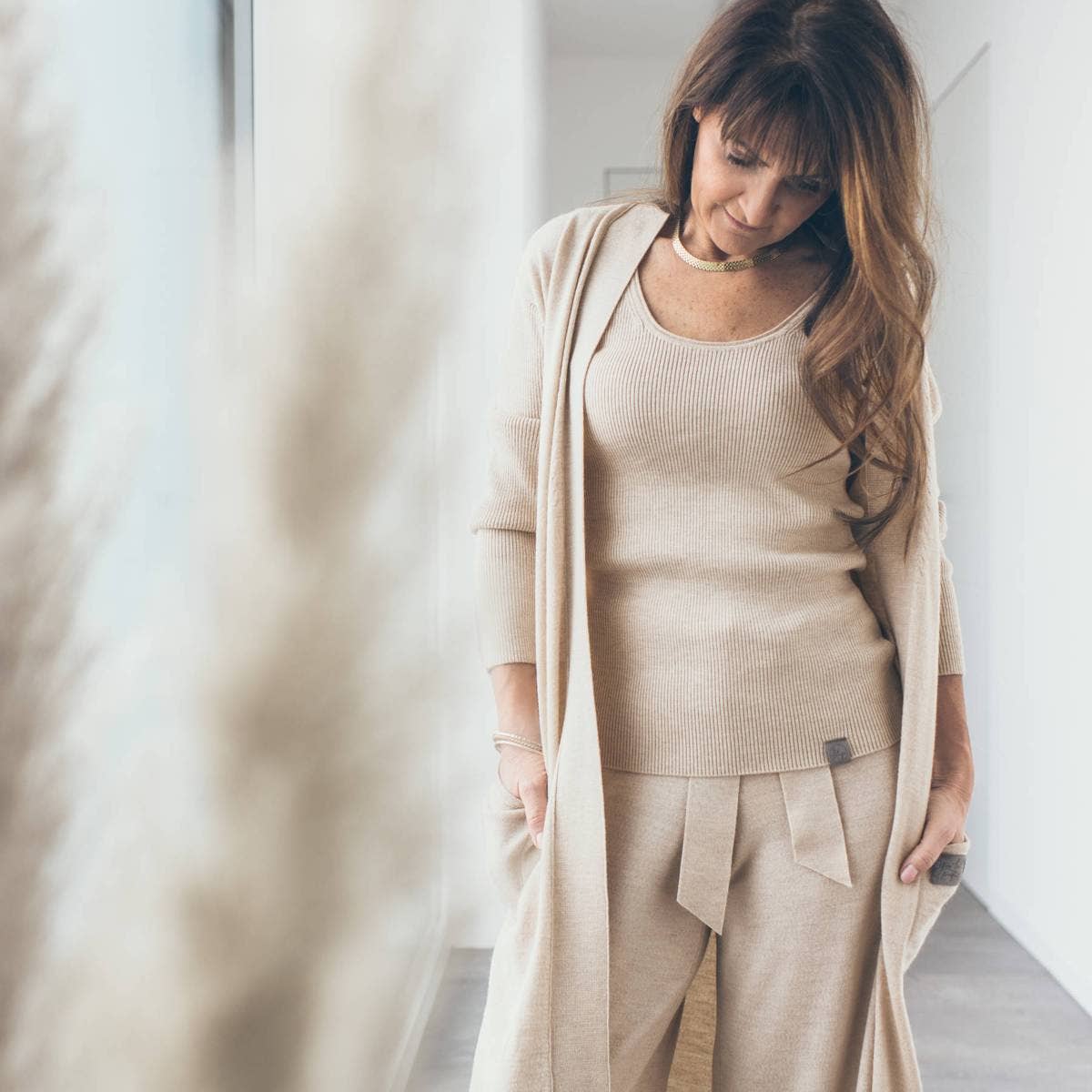 Loungewear Tank Top-Ivory