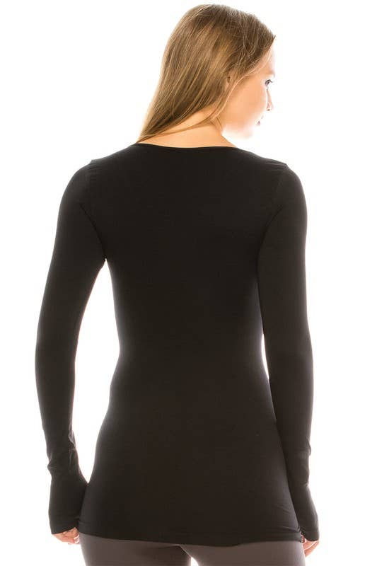 V NECK LONG SLEEVE