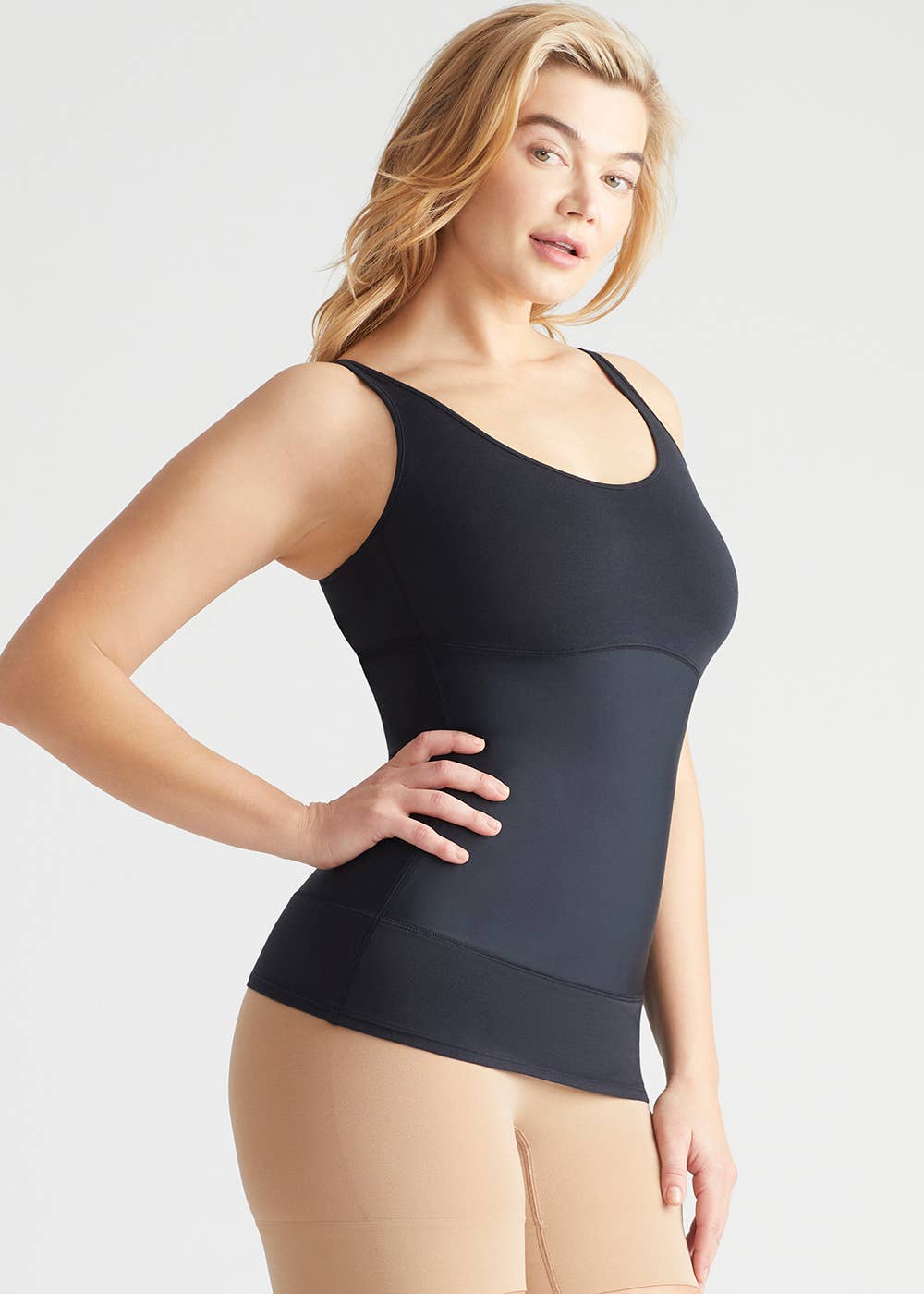 Alice Yummie Tummie® 3-Panel Shaping Tank: Almond / XL