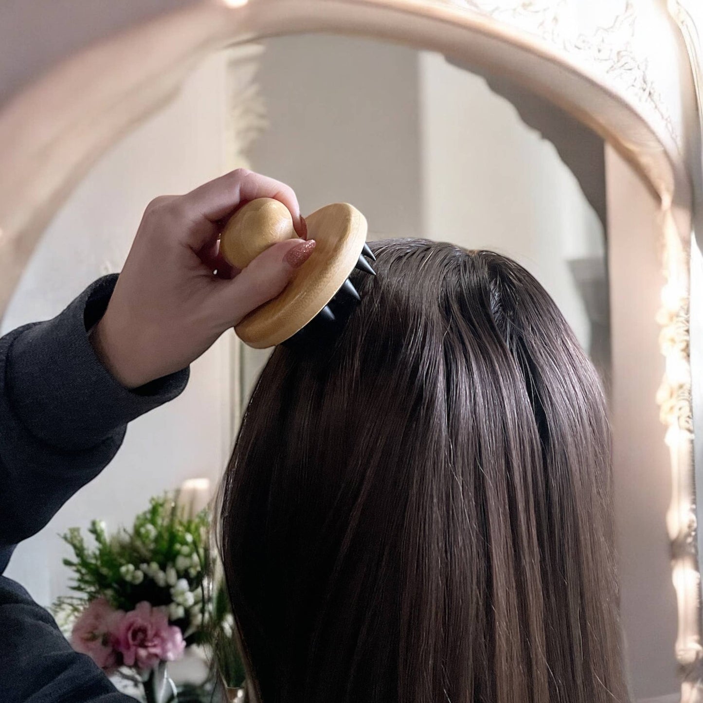 Bamboo and Silicone Scalp and Body Massager