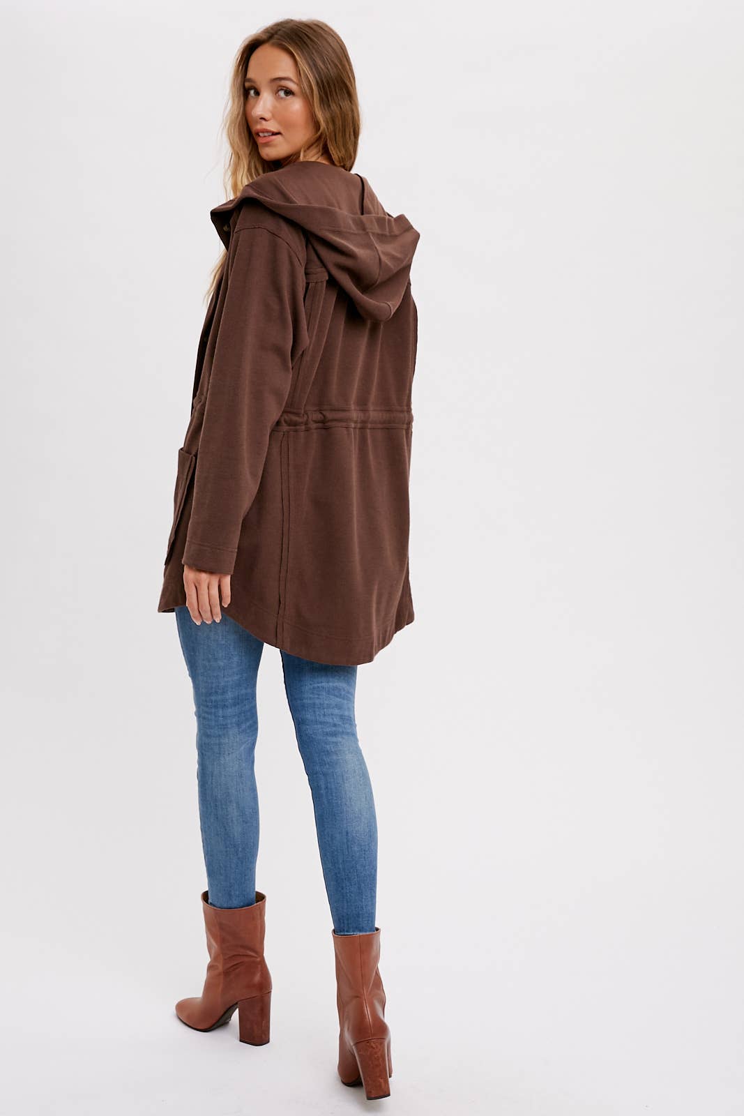 BUTTON FRONT HOODIE JACKET