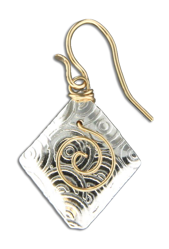 Scrolled Diamond Earring