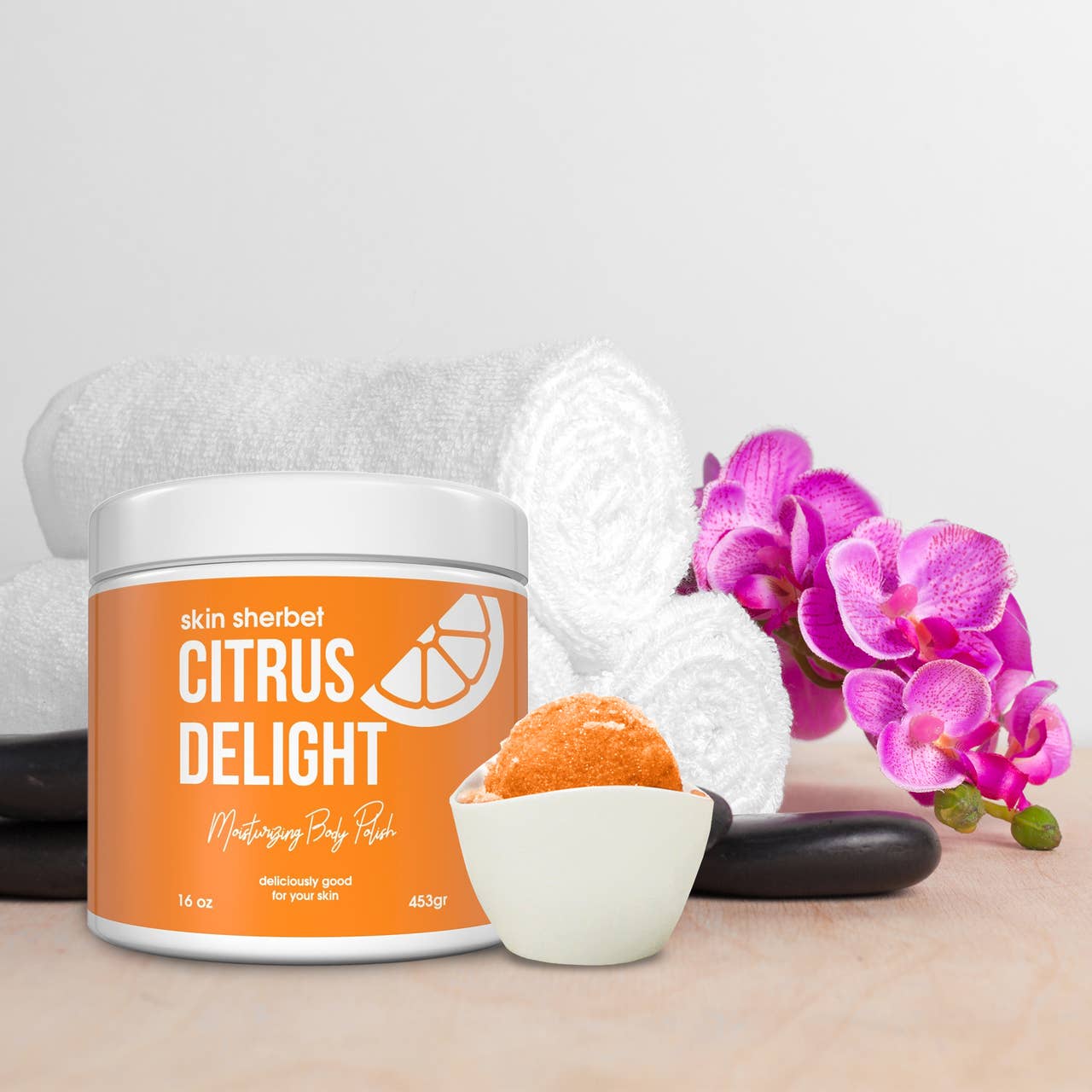 Skin Sherbet Citrus Delight Body Polish Salt Scrub - 23oz