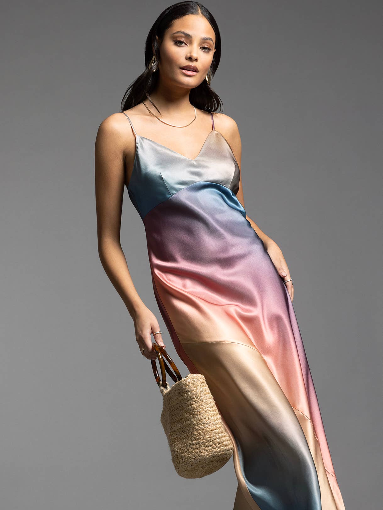 Satin Slip Dress - VIVIANA DRESS