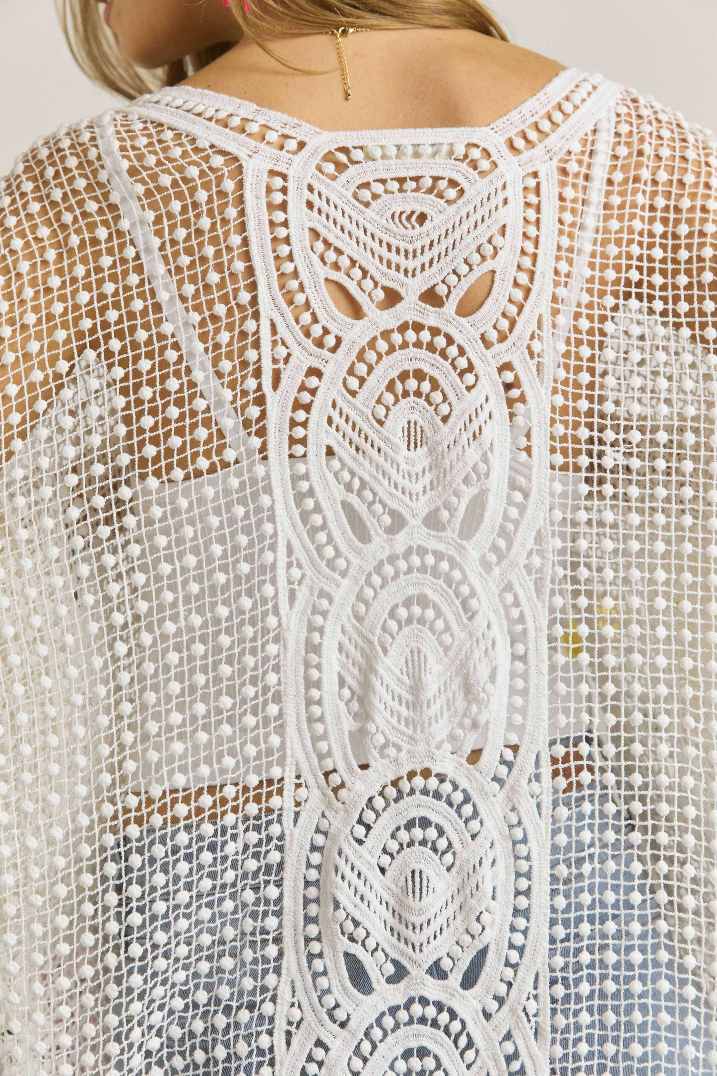 CET2061A - POPCORN CROCHET CARDIGAN