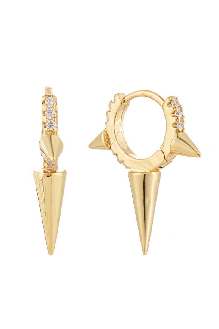 Spike Huggie Earrings