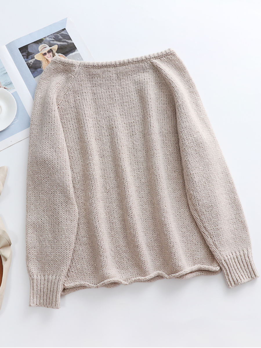 Smaibulun Doll | CHESTERFIELD Apricot Oversized Collar Knit Sweater