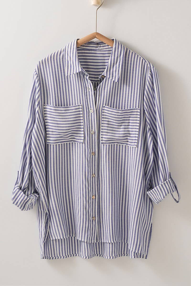 STRIPE BUTTON DOWN SHIRT