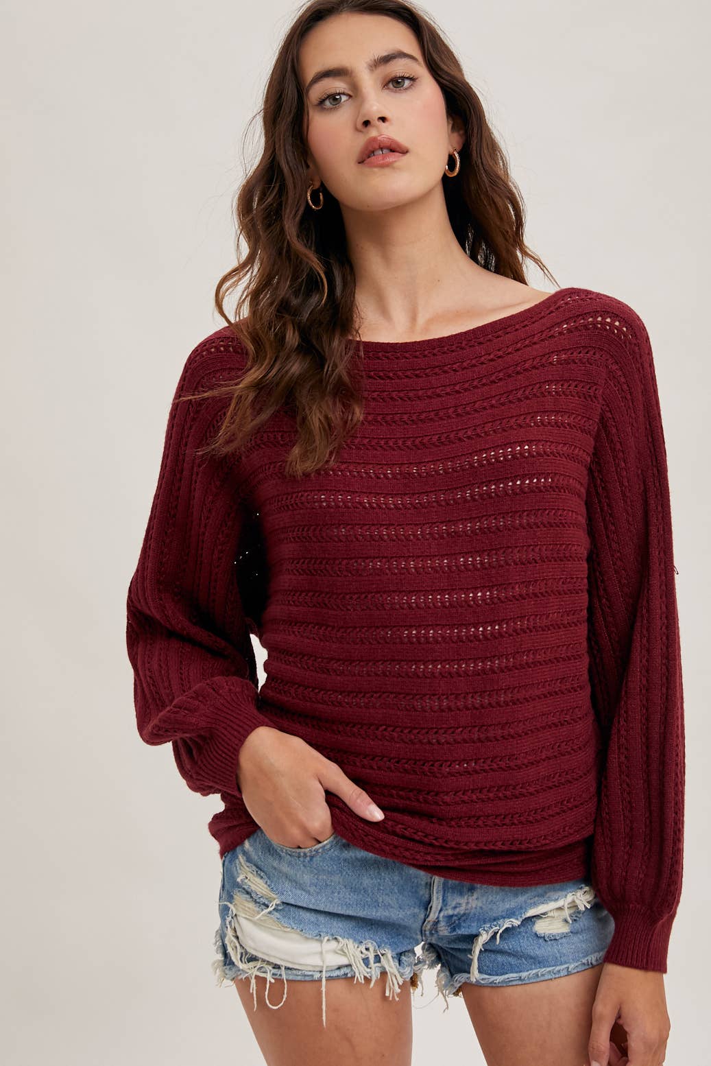 TEXTURED VERSATILE SWEATER PULLOVER