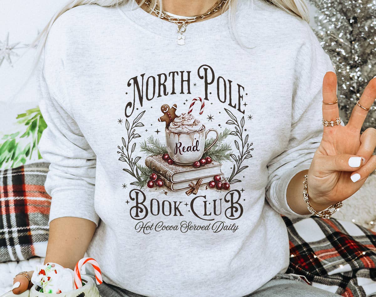 North Pole Book Club - Retro Christmas Sweatshirt