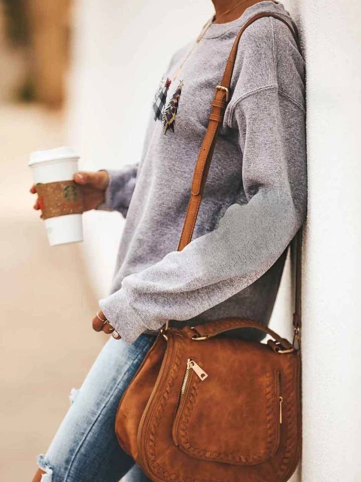 XC306 Grey Hallmark Christmas Movies Watching Sweatshirt: 01 / M