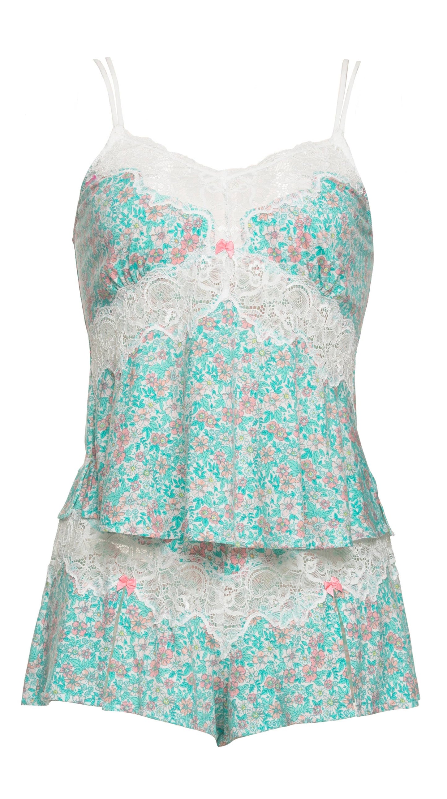 Myrna Modal & Lace Cami & Short Set - Sweet Blossom: Sweet Blossom (SBS) / M