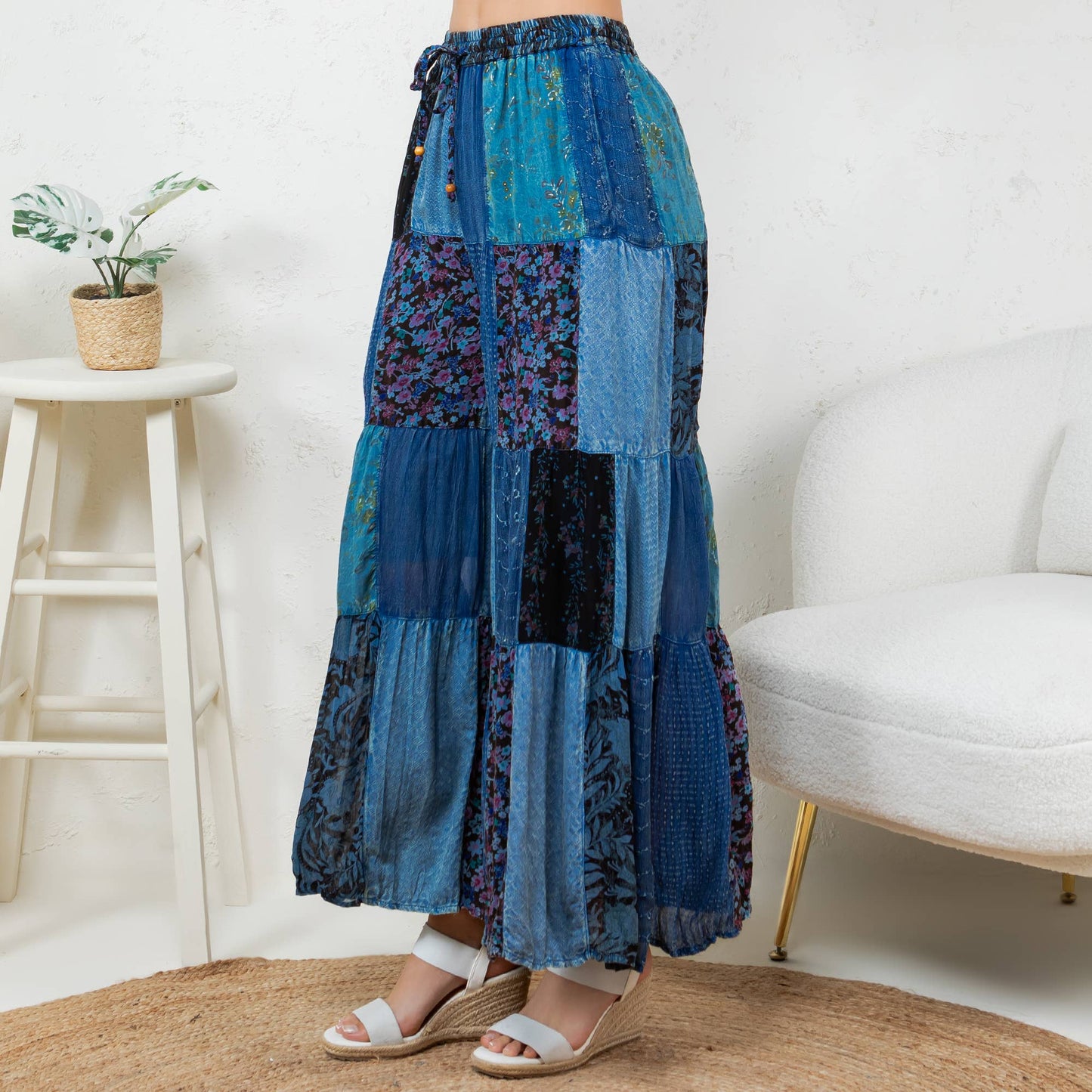 Retro Revival: Long Flared Patchwork Pants