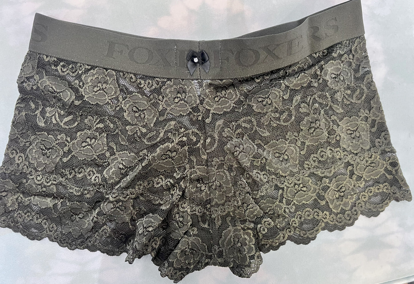 Olive Green Lace Boxers Foxers