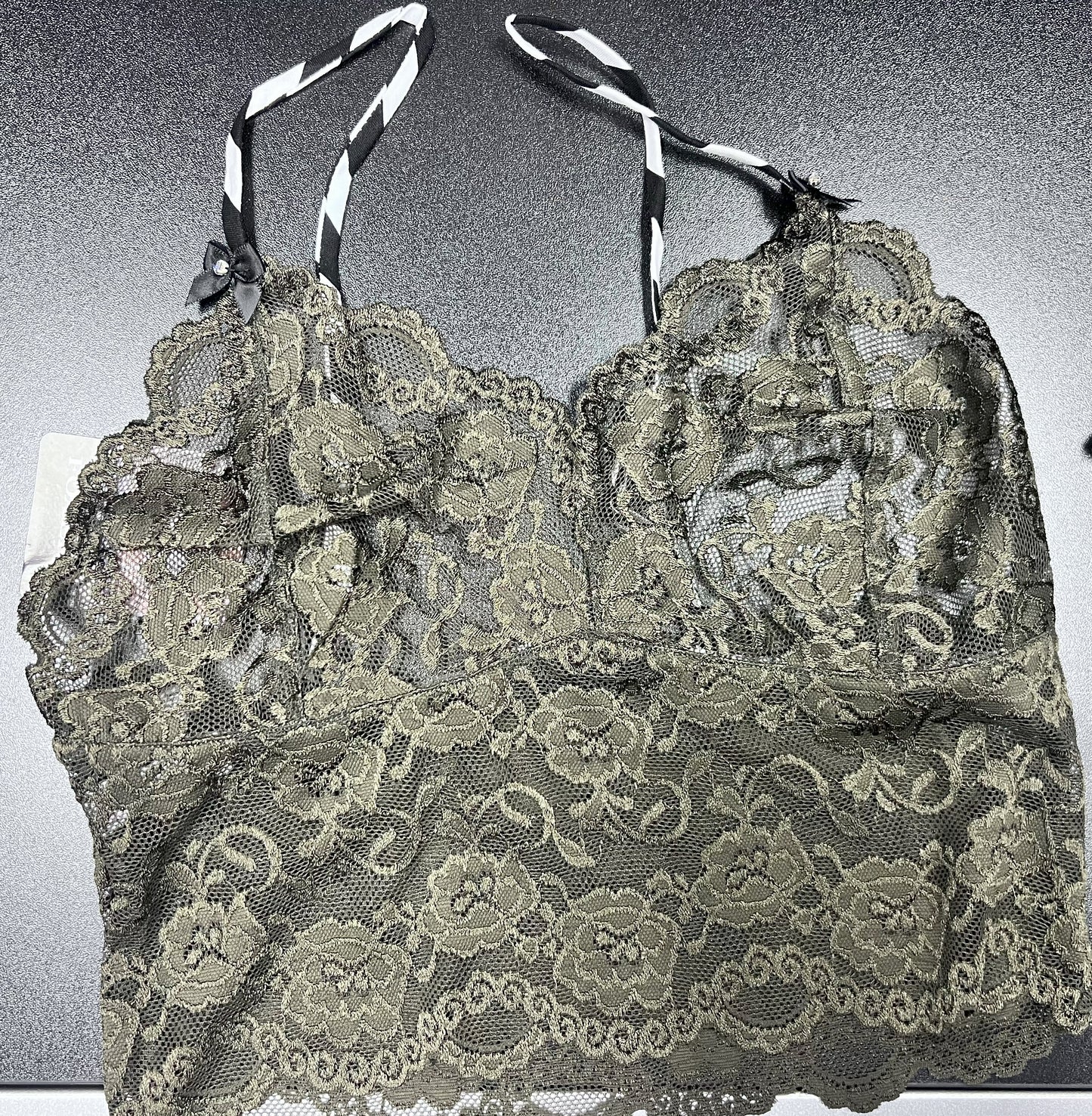 Olive Green Lace Camisole