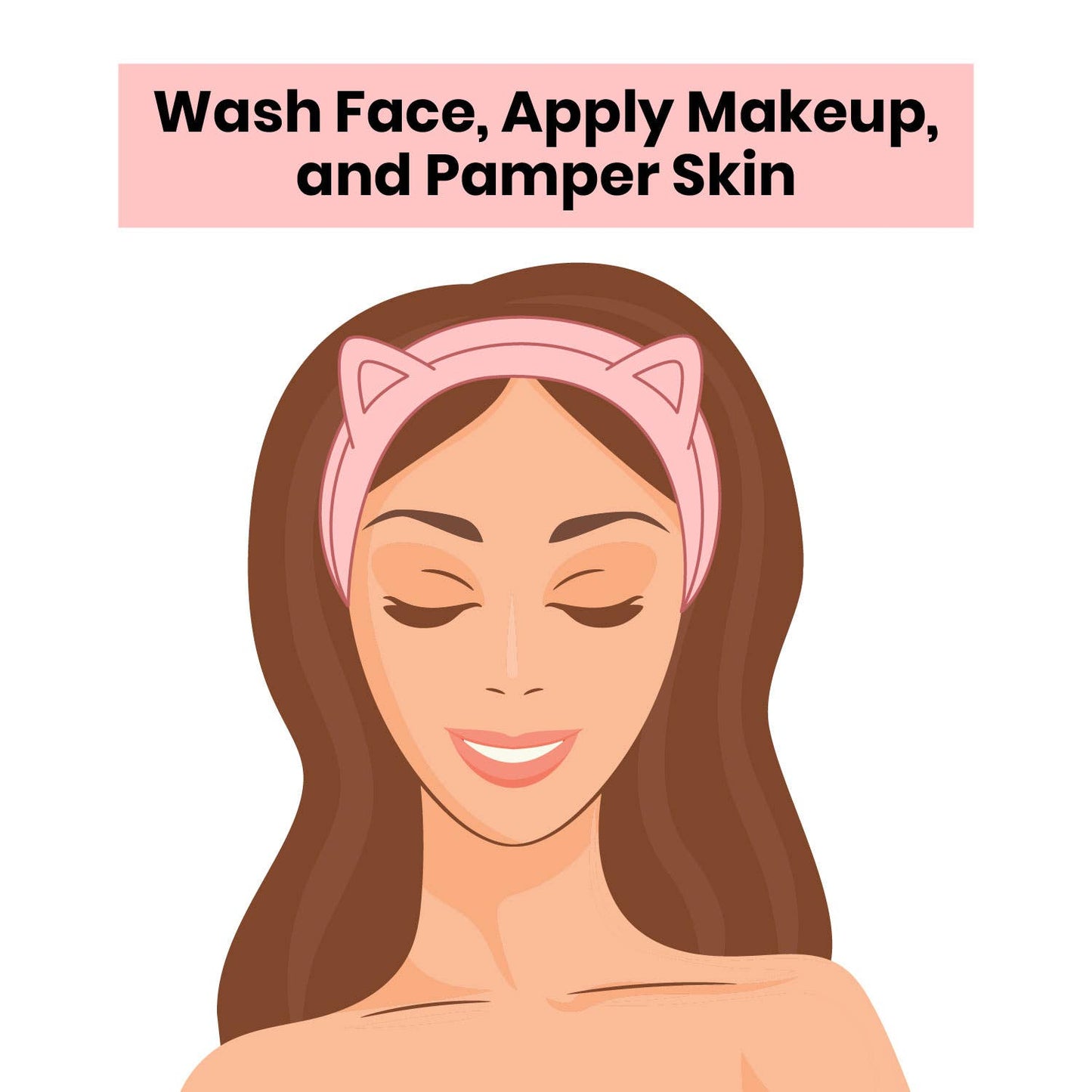 Lindo Kitty Headband - Face Washing: Pink