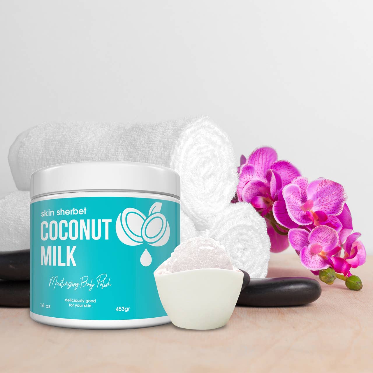 Skin Sherbet Coconut Milk Body Polish Salt Scrub - 23oz