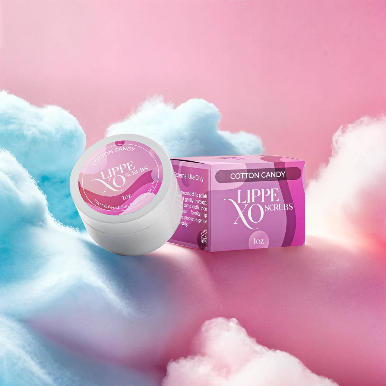 Cotton Candy Exfoliating Lip Scrub - Lippe XO
