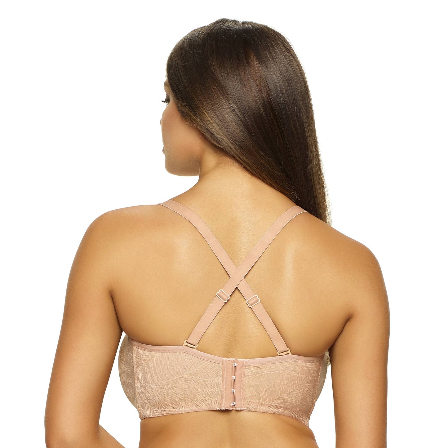 Delightful (WMN) / 38DD Seamless Unlined Lace Convertible Bandeau - Nude: Warm Nude