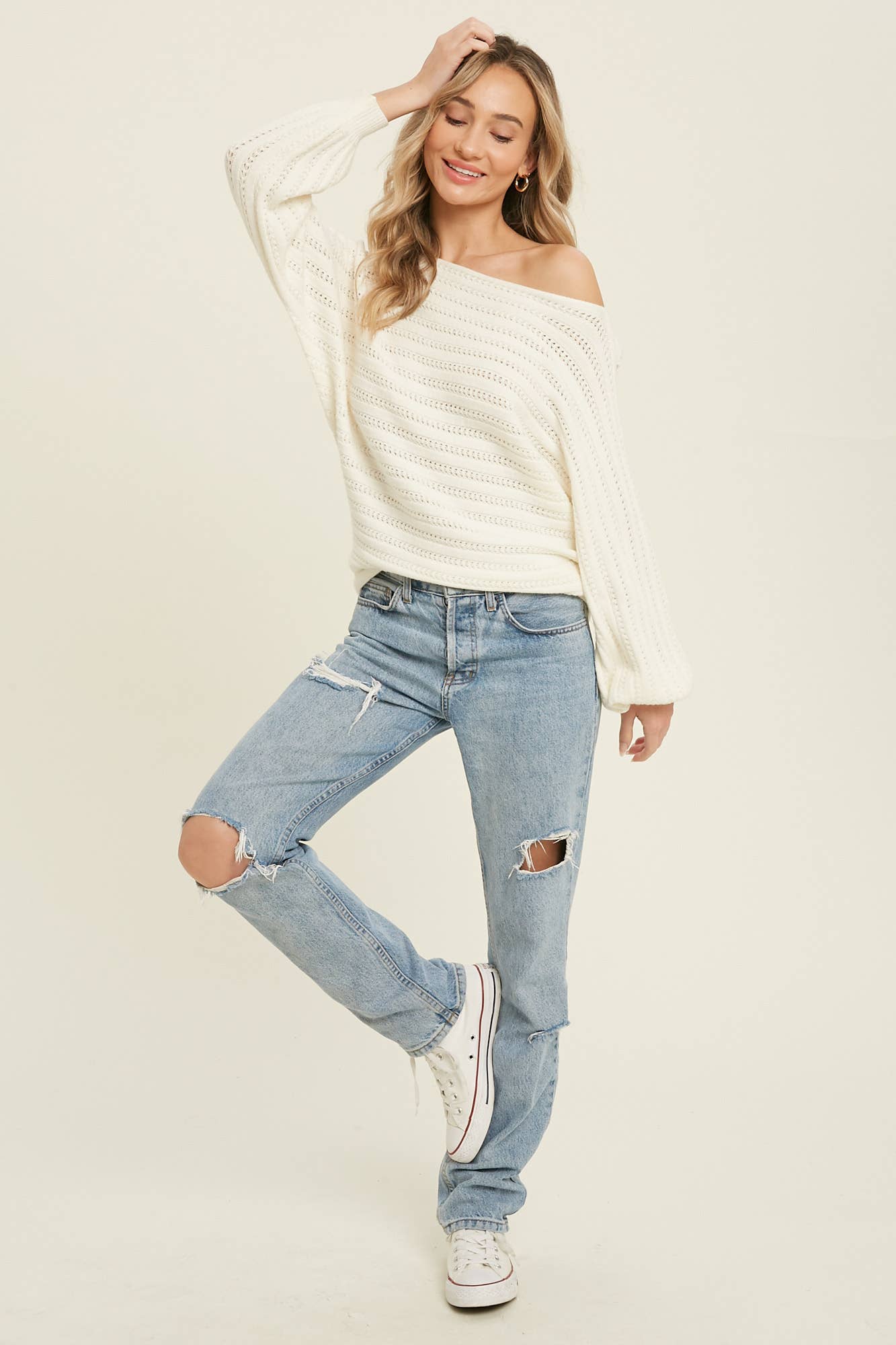 TEXTURED VERSATILE SWEATER PULLOVER
