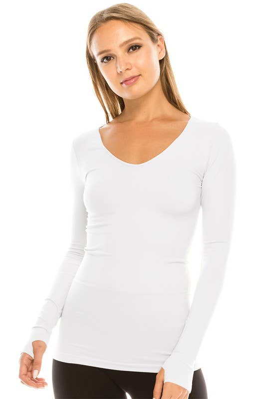 V NECK LONG SLEEVE