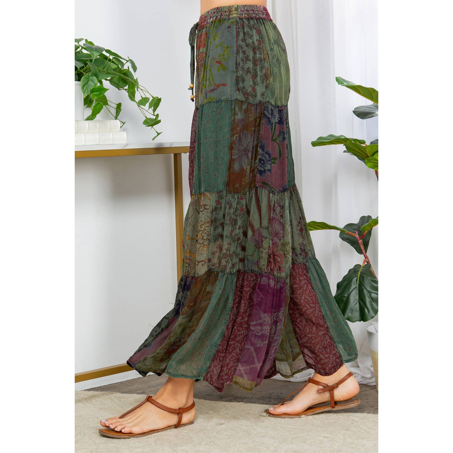 Retro Revival: Long Flared Patchwork Pants