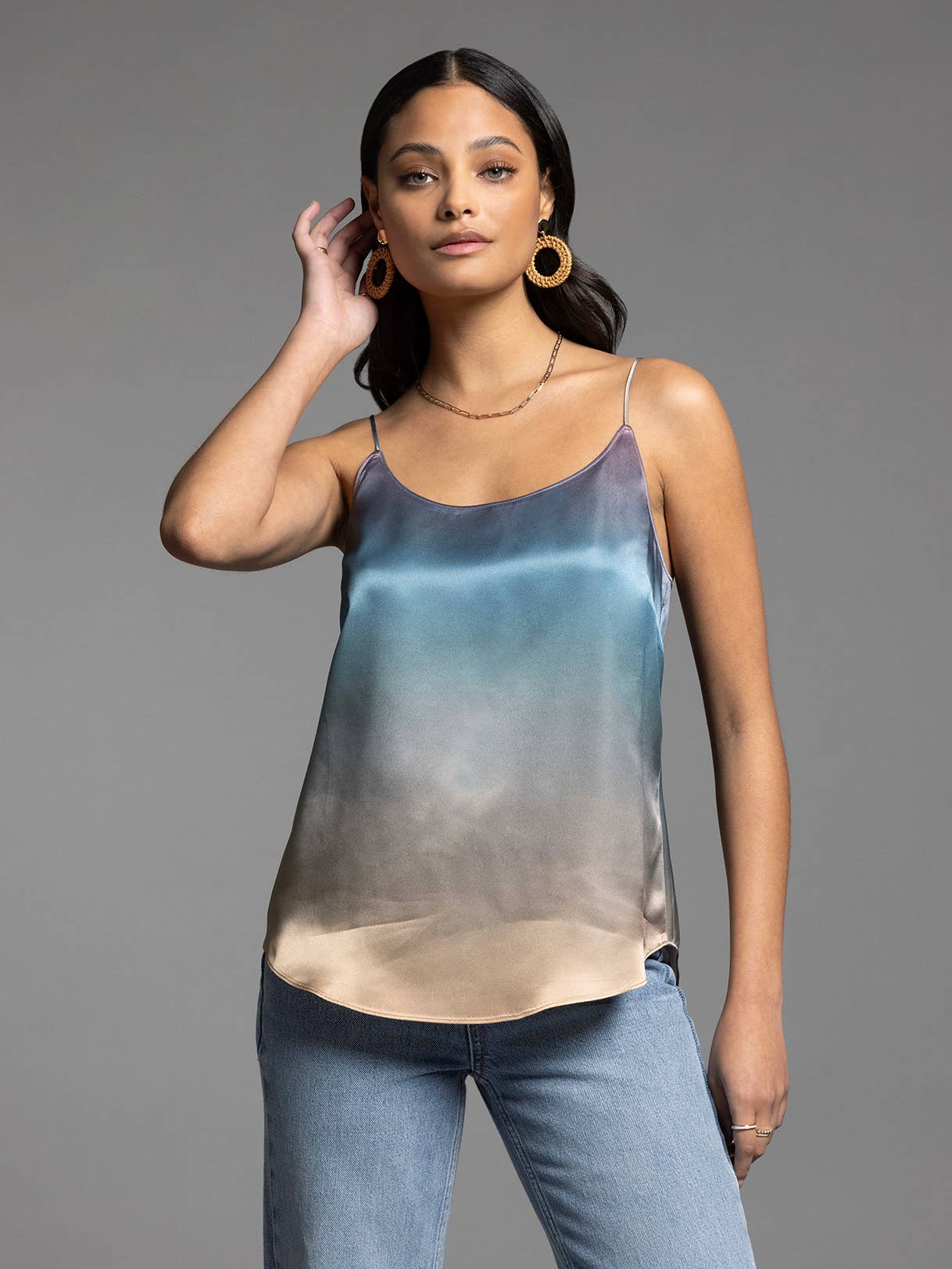 Strap Satin Tank - JEANNE TANK