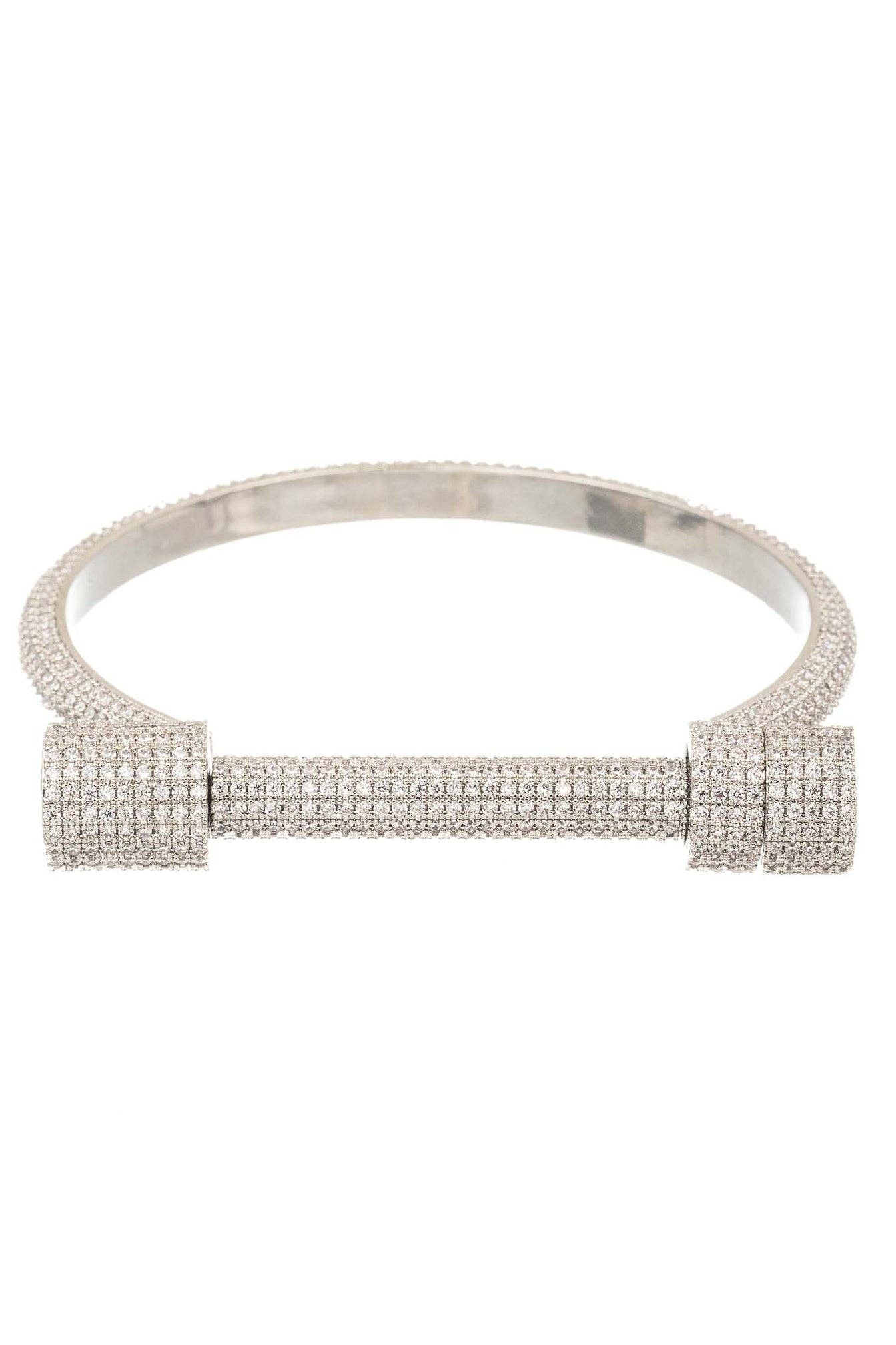 Maya Screw CZ bracelet Cuff