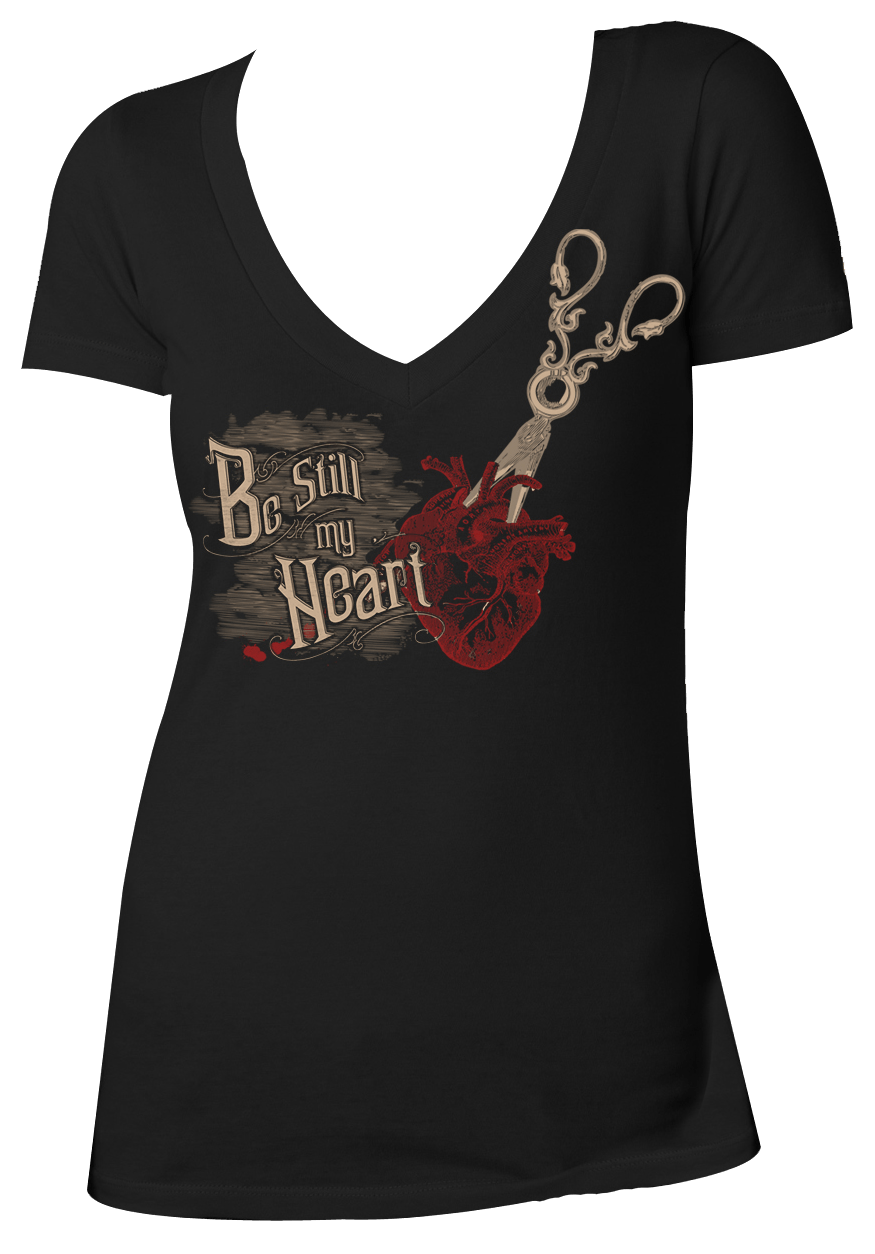 Womens Be Still My Heart V-Neck