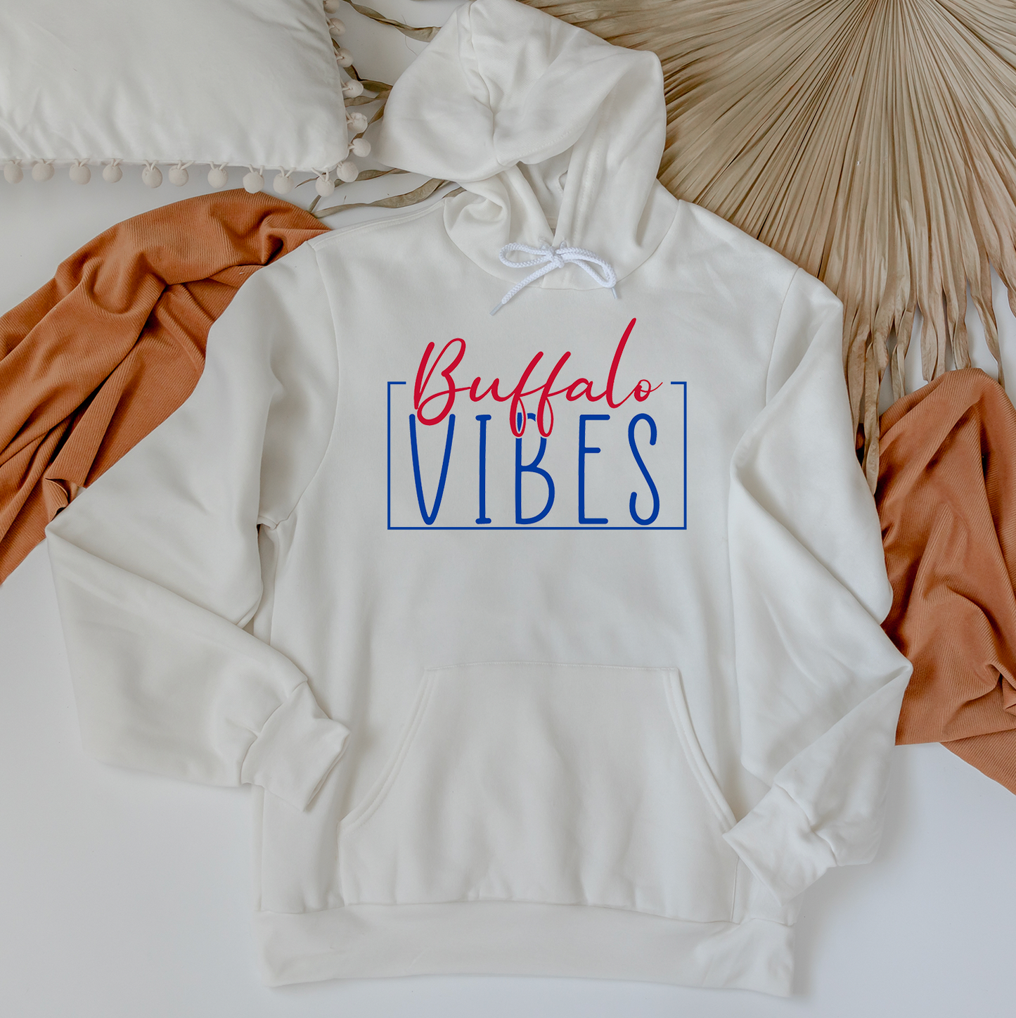 Buffalo Vibes Unisex Fleece Hoodie: Black / Medium