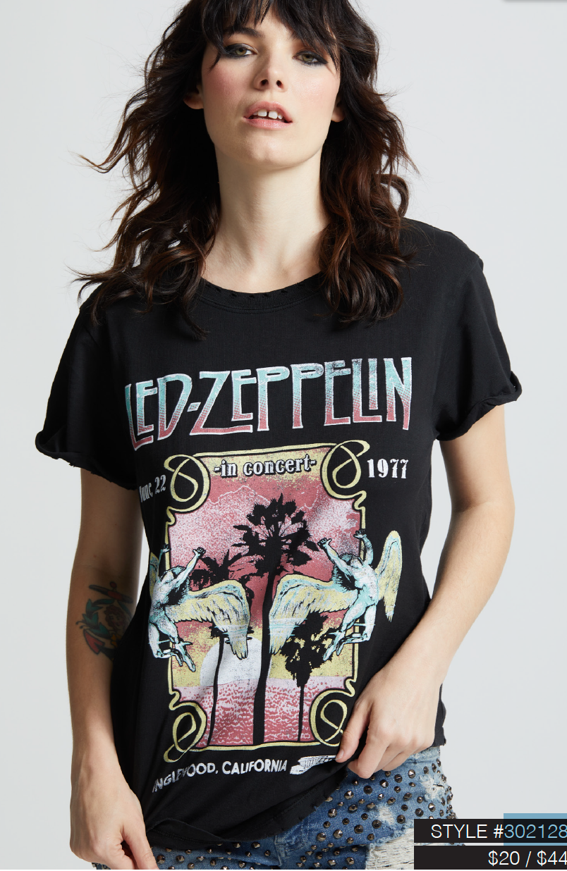 LED ZEPPELIN XL IN CONCERT INGLEWOOD: Black / XL 302128 - 930