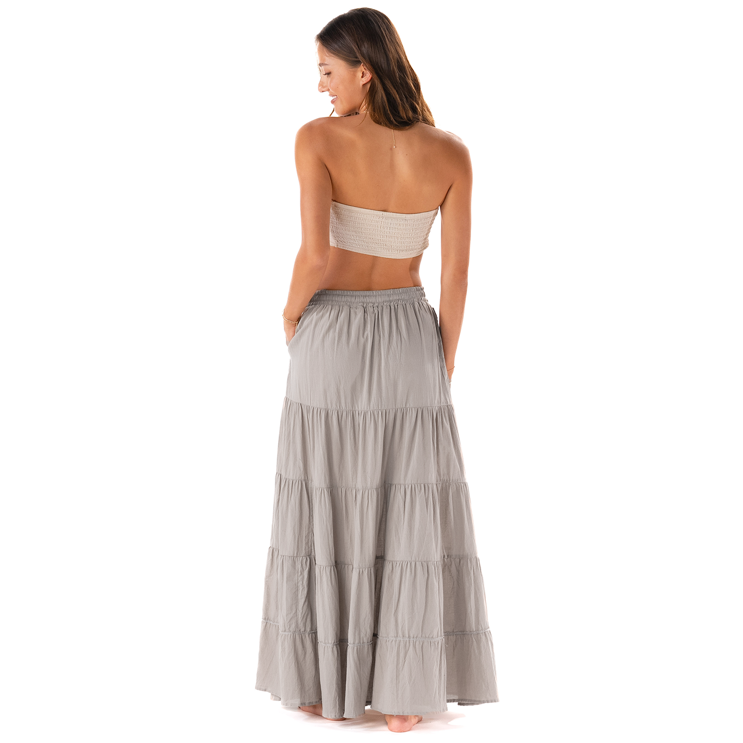 Stone Shipwrecked Maxi Skirt with Bead