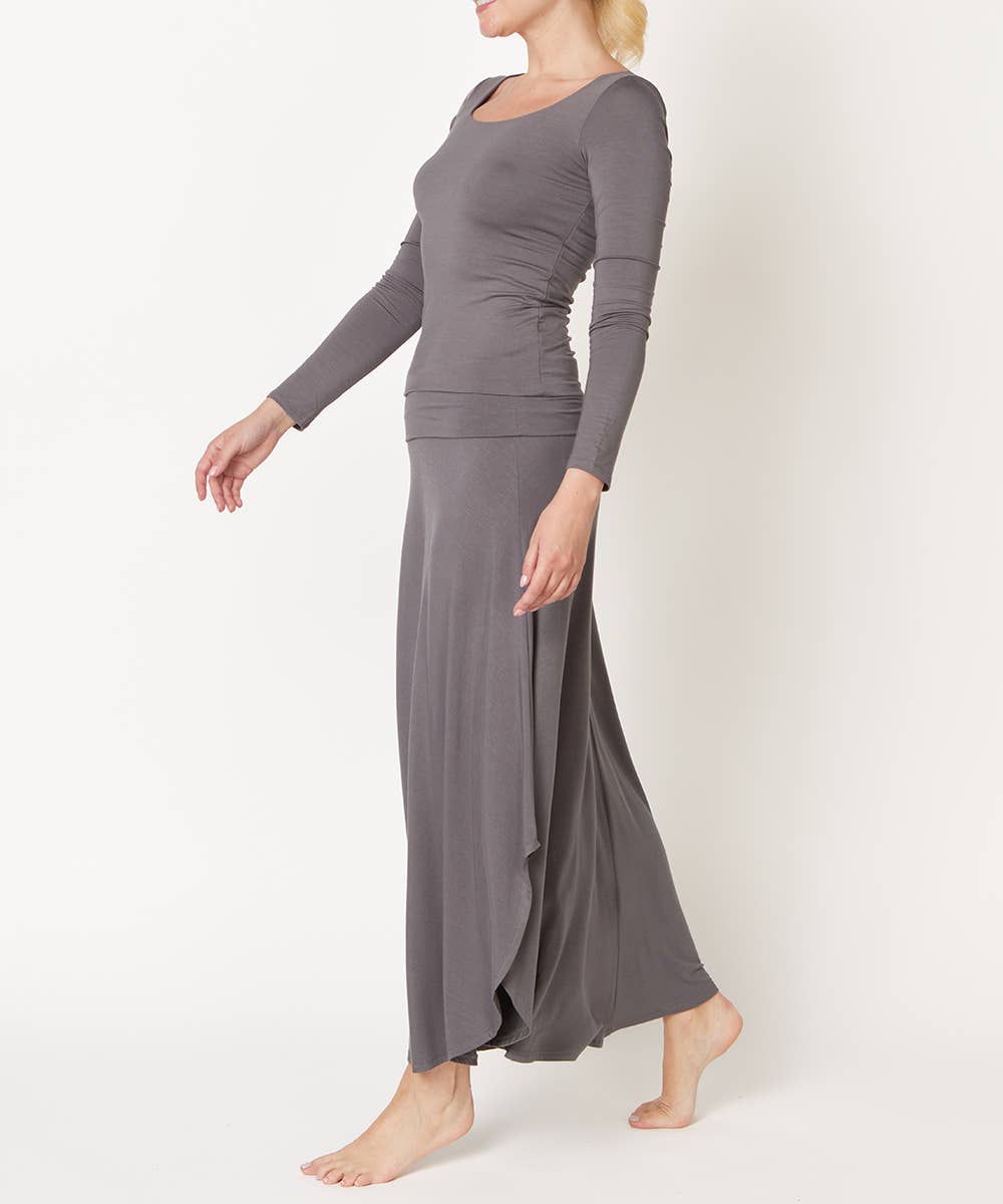 BAMBOO DOUBLE LAYERED LONG SLEEVE: BLACK / SMALL