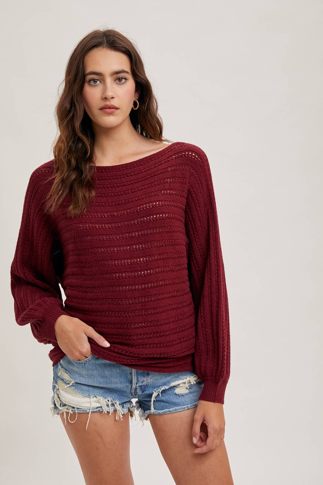 TEXTURED VERSATILE SWEATER PULLOVER