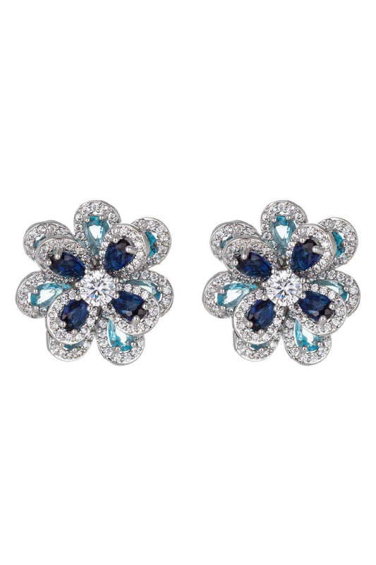 Lizzie CZ Earrings - Silver