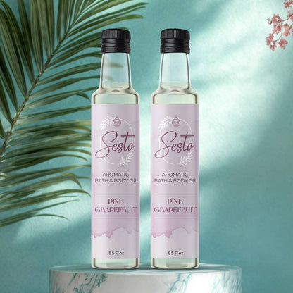 Sesto Aromatic Bath & Massage Oil - Pink Grapefruit - 8.5oz