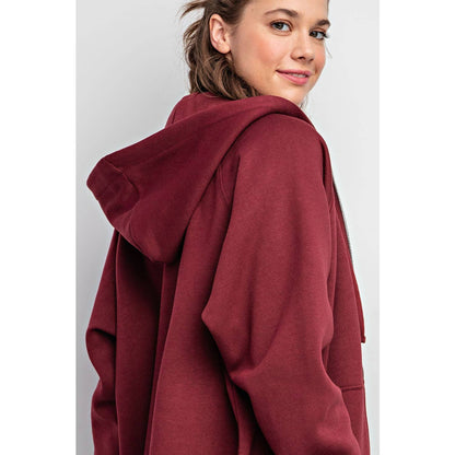 FRENCH TERRY RIBBED MOCK NECK PULLOVER: Sky Blue / S