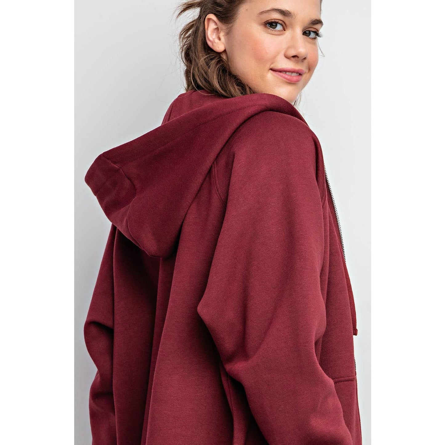 FRENCH TERRY RIBBED MOCK NECK PULLOVER: Sky Blue / XL