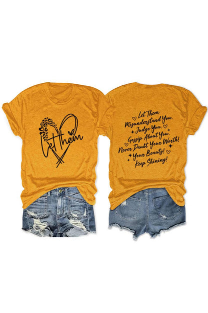 CWTTS1559_SUMMER NEW LETTER HEART PRINT CASUAL SHORT SLEEVES