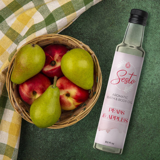 Sesto Aromatic Bath & Massage Oil - Pears & Apples - 8.5oz