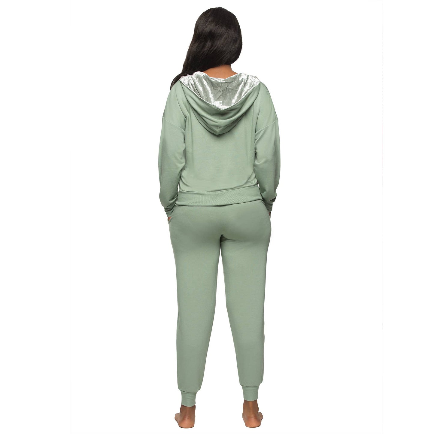 Aria French Terry Zip Hoodie & Jogger set - Iceberg Green